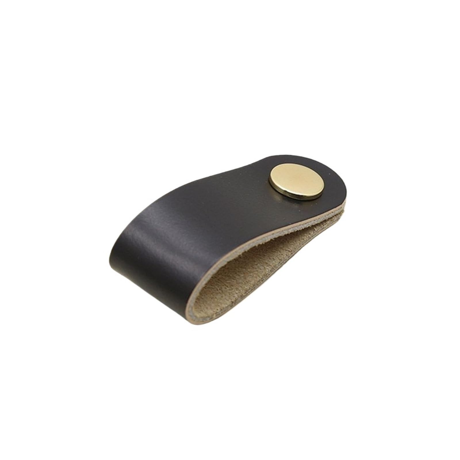 Cqahdsevf Black Leather Drawer Pulls, Leather Furniture Drawer Handles Multicolor(Black)