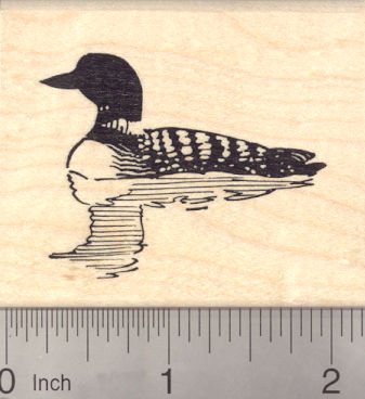 Loon Rubber Stamp, Aquatic Bird