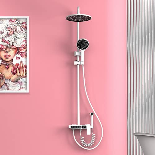 Ensemble de douche de salle de bain avec pomme de douche mate effet pluie - 6