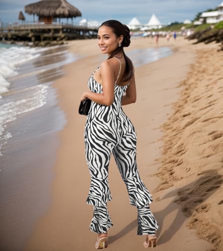Image of Jigfar Women Sexy Elegant Bodycon Jumpsuit Going Out Romper Birthday Party Club Night Outfits