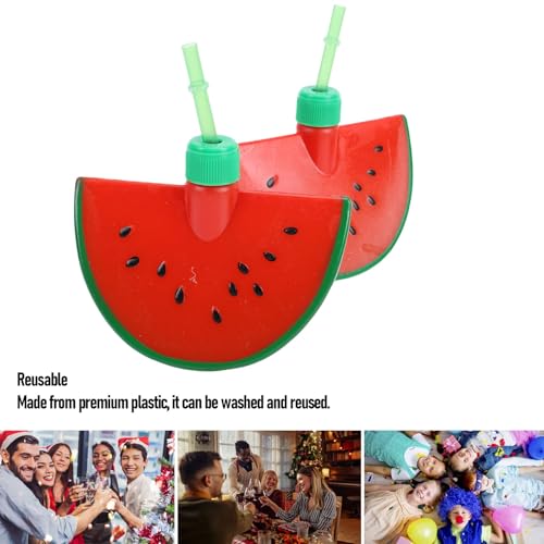 Gobelets pastèque anti-fuite plastique réutilisable contre les chutes