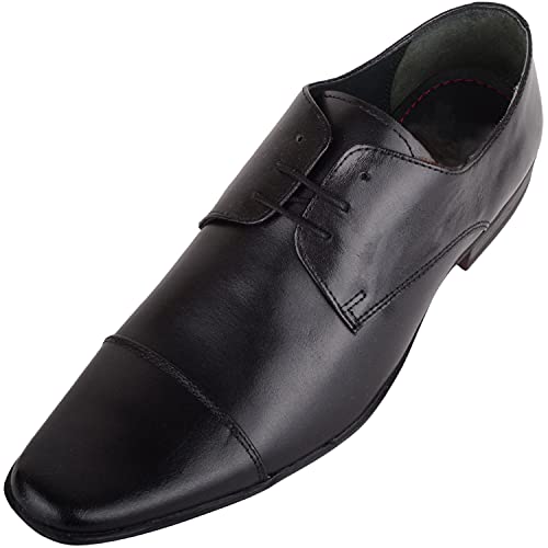 Zapatos formales de hombre para trabajo y boda en cuero liso elegante