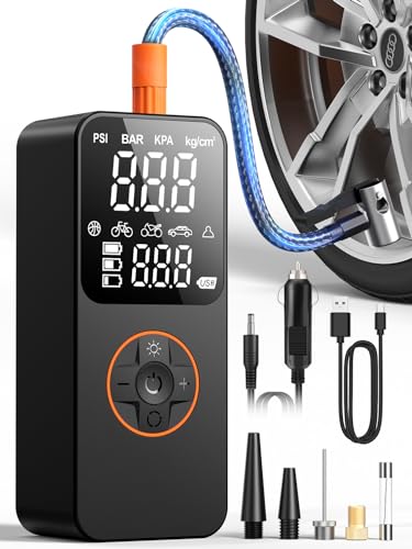 TUKIMA Elektrische Luftpumpe Fahrrad 150PSI Luftkompressor Fahrradpumpe...