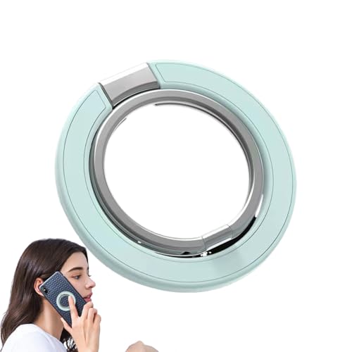 Anillo magnético para teléfono móvil con agarre metálico ajustable y soporte de doble aro para coche