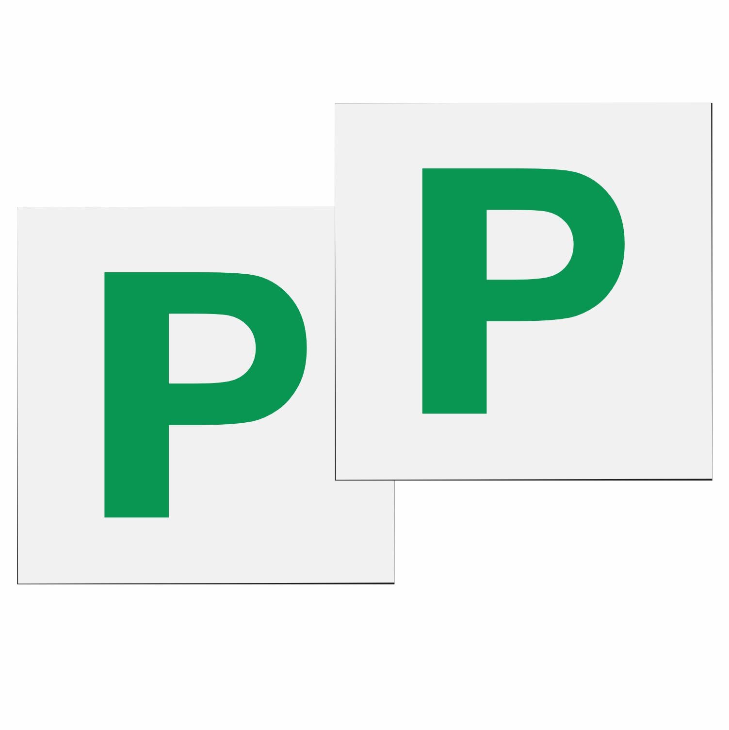 Ma Nasir Green Magnetic P Plates Extra Strong Magnetic Car Sticky Learner Plate Extra Strong & Thick Learner Plates Perfect For New Learners & Drivers Car Accessories Colours 18Cm X 18Cm (2Pc)