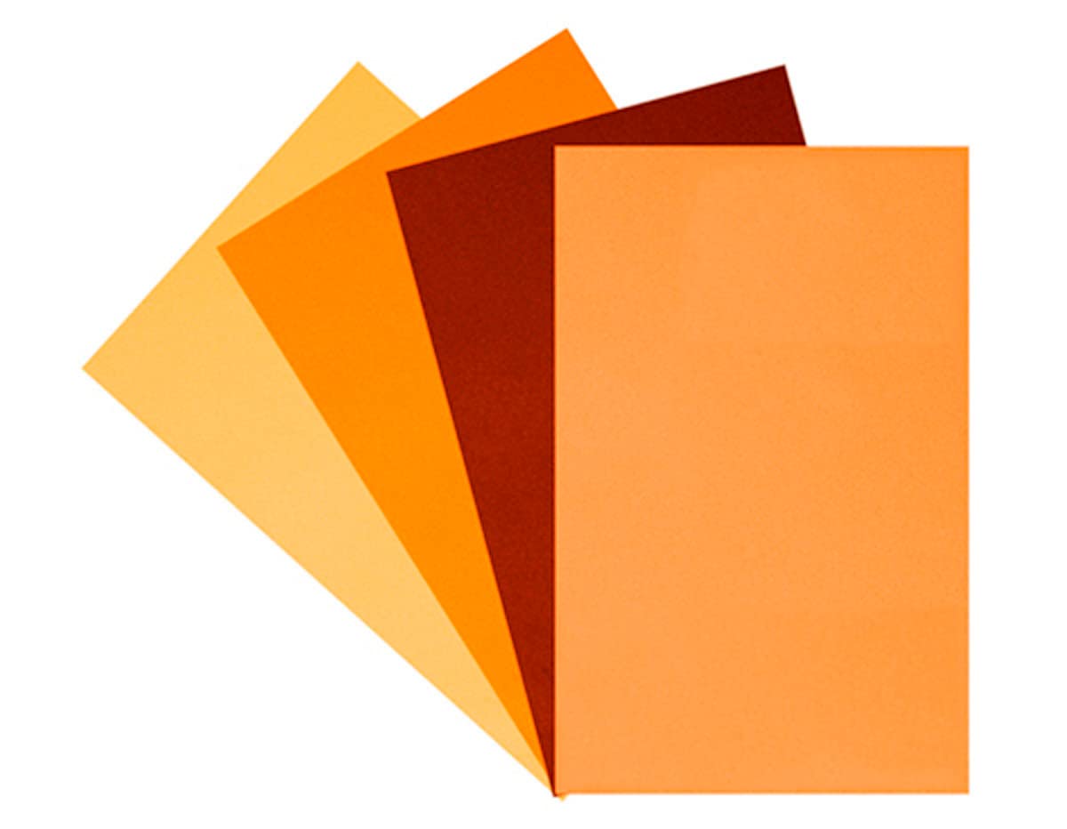 INNSPIRO Set of 4 Sheets EVA Rubber Autumn Adhesive 20x30cm.x2mm, Assorted Colours, 20x30 cm