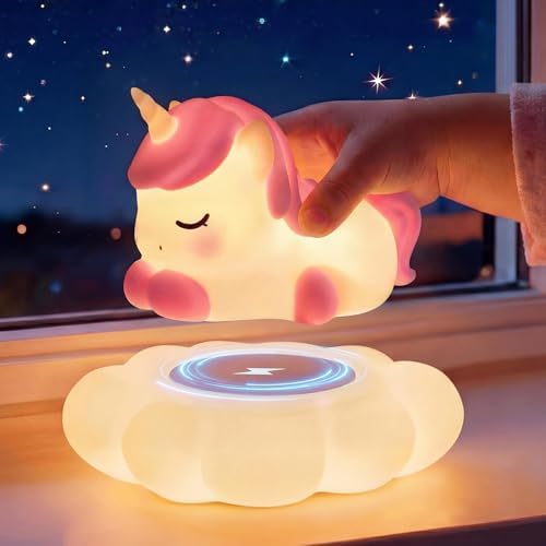 Mewaii Cloud Unicorn Night Light for Kids-Wireless Charging Cloud...