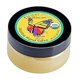 Desert Oasis Skincare | Organic Lemon Hand Salve – Over 50% Organic Jojoba Oil with Beeswax & AvocadoOil – Steam Distilled Lemon EssentialOil – Soothes Dry, Cracked Hands, Feet & Cuticles (2 oz/60 g)