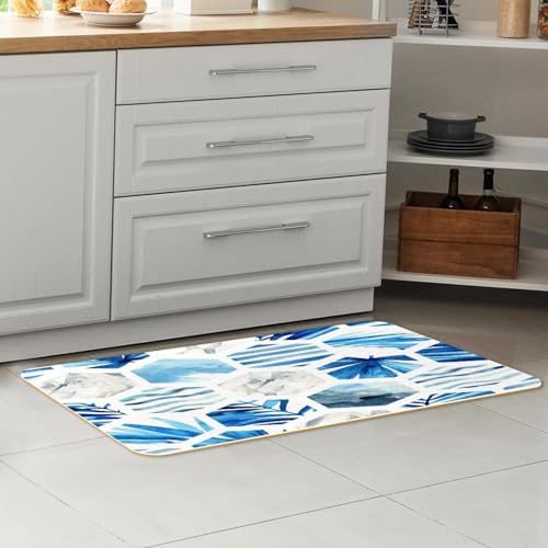 2 alfombrillas de cocina abstractas VAPOKF lavables antideslizantes 7