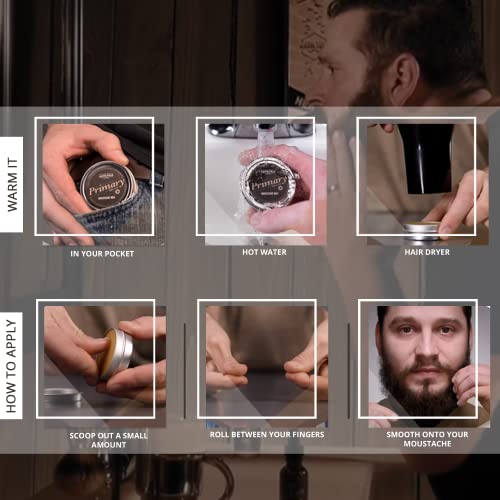 Can You Handlebar Moustache Wax For Men, Medium Hold Styling Balm, Unscented Natural Beeswax, Grooming Products, 1 Oz Tin Each #TOP4