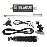 RTL-SDR Blog V3 R860 RTL2832U 1PPM TCXO HF Bias Tee SMA Software Defined Radio with Dipole Antenna Kit (Nero)