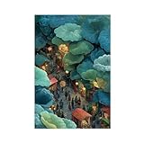 Póster de mercado nocturno asiático, lienzo para decoración de pared, pinturas para sala de estar, dormitorio, 20 x 30 cm