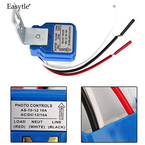 2 Pack - Ac Dc 12V 10A Auto On Off Photocell Light Switch Photoswitch Light Sensor Switch #TOP2