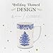 Spode Blue Italian Christmas Mug, 12oz - Elegant Holiday Drinkware with Iconic Christmas Tree Motif, Dishwasher & Microwave Safe Festive Mug for Hot Cocoa, Tea, Coffee Lovers - Ideal for Bar Cart