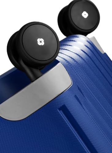 Samsonite S'Cure - Spinner M Koffer, M (69 cm), 79 L, Blau (Dark Blue)