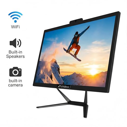 STGsivir All-in-one PC Desktop Computer, 24" FHD Display, Core i7 up to 4.0GHz, 16GB RAM, 512GB SSD, WiFi, Bluetooth 5.0, Windows11 Pro, Black, for Office & Entertainment - Image 6