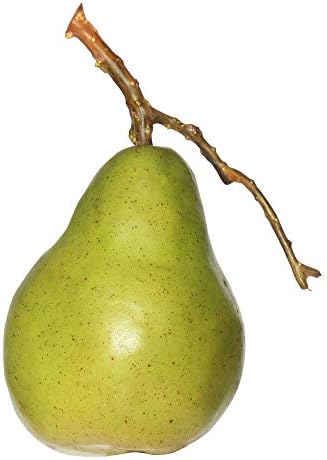 Vickerman 90MM Everyday Artificial Green and Yellow Pear - Faux Fruit - 6 Pack - Realistic Accent for Home Or Office Decor - Maintance Free