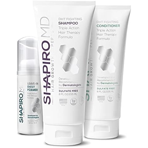 Hair Loss Shampoo, Hair Loss Conditioner, Leave in Foam Bundle for Thinning Hair | Hair Care Set for Thicker, Fuller, and Healthier Looking Hair Cover