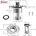 Marine Stainless Steel 316 Boat Oval Garboard Drain Plug Fits 1'' Hole Thread with Rubber Washer Gaskets and Screws (1, Type: Fits 1'' Hole Thread)