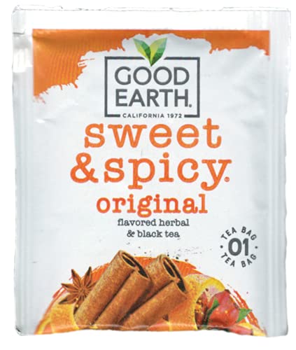 Good Earth Tea Bags 6 Flavor, 36 Count Variety Pack With By The Cup Honey Sticks #TOP6