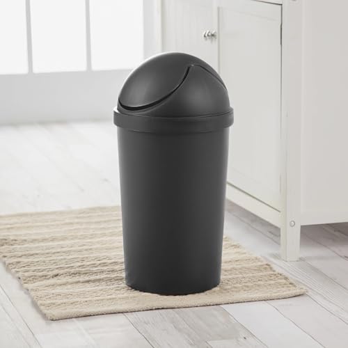 Caneca de Basura de Baño Plástica 3 Galones Negra miniatura 5