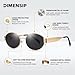 DIMENSIP Retro Oval Sunglasses for Women Men - Trendy Gold Sun Glasses - Fashion Metal Frame Shades(Gold/Grey)