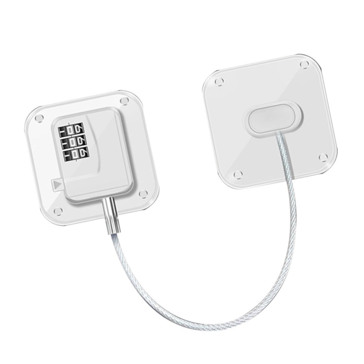 Verrou à code pour réfrigérateur et armoire blanc en plastique et métal