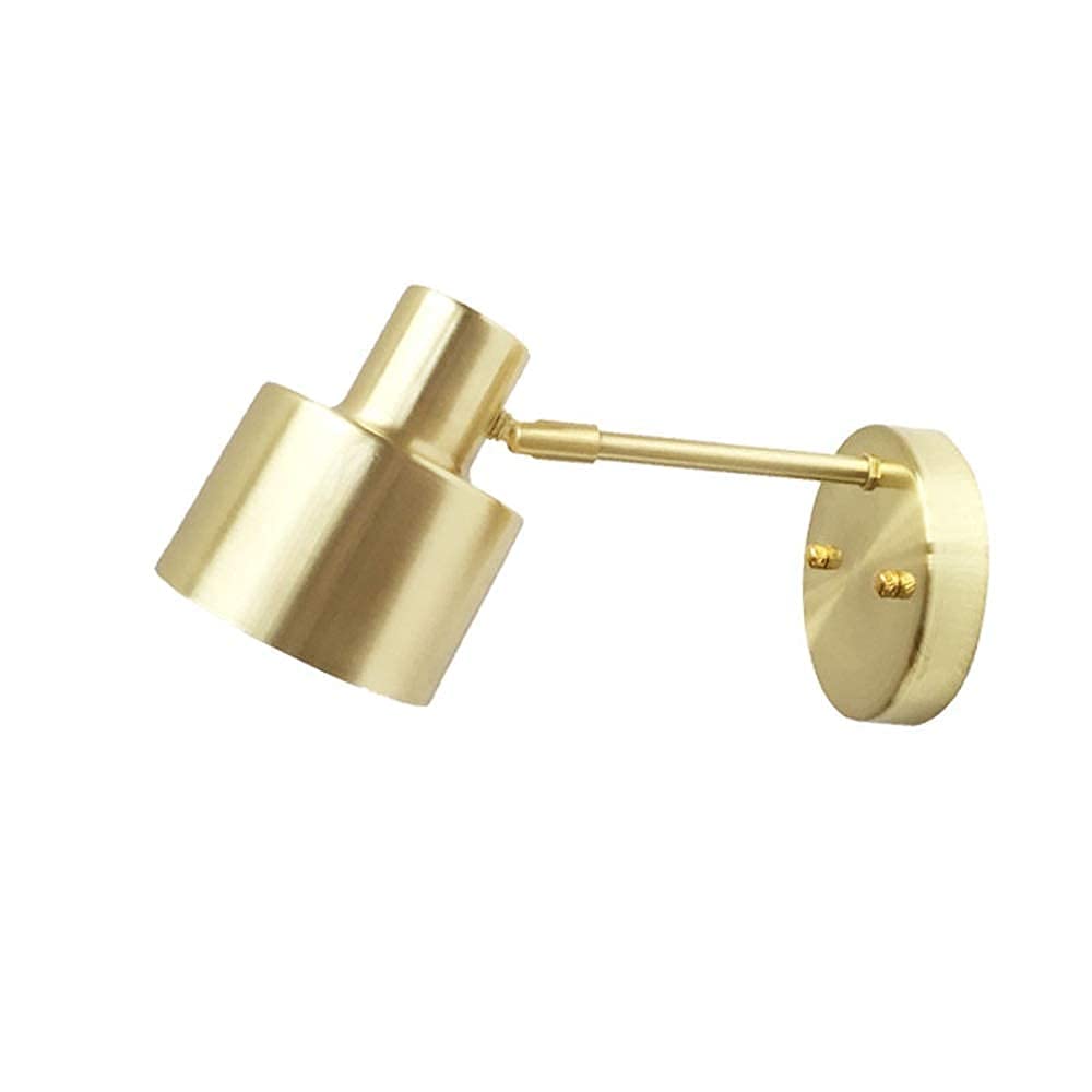 Aplique de latón de pared dorado ajustable E27 y estilo moderno ideal como lámpara de noche