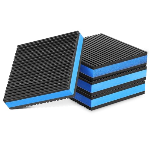 LAPYAPPE Sturdy Rubber Anti-Vibration Pads 4 Pieces Soundproof Isolation Mats for Heavy Equipment Vibration Absorbers