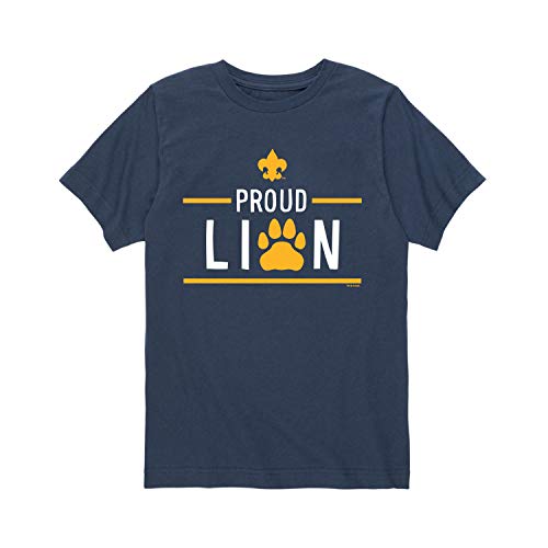 Boy Scouts of America Icon Lion - Youth Short Sleeve Graphic T-Shirt Navy