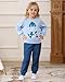 Jecson Toddlers Winter Clothes Long Sleeve Top & Solid Black Sweatpants Casual Wear Kids Fall Outfits Set Toddler Dinosaur Costume 3t Blue
