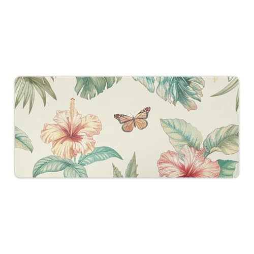 Tapis de souris de jeu antidérapant pour éviter les glissements avec motif tropical
