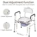 WAYES Bedside Commode Chair for Seniors - 2-in-1 Bedside Toilet and Raised Toilet Seat, Up to 330 Lbs, Adjustable Height & Width