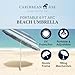 Caribbean Joe Chaby International Portable, Adjustable Tilt Beach Umbrella with UV Protection | Vented Canopy, Built-in Sand Screw Anchor, Carry Bag | 6 FT (Horizon Stripe) (CJ-UV72HS)