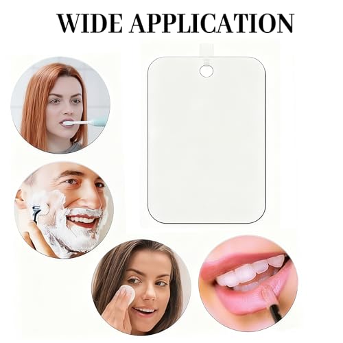 Image of Small Travel Hanging Shower Wall Mirror for Men Women,2 Pack Shower Mirror for Shaving and Makeup