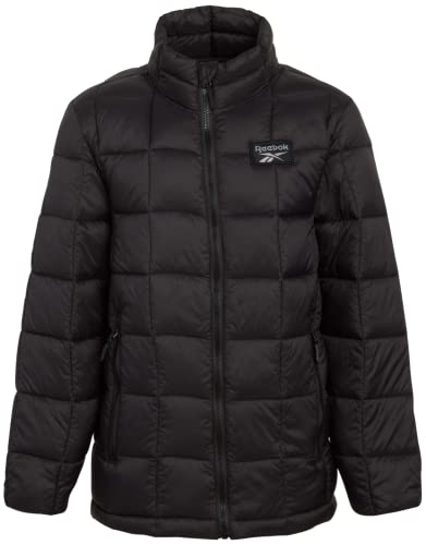 Reebok Boys' Outerwear- Lightweight Glacier Shield Quilted Bubble Puffer Jacket, Size 8, Jade Black #TOP26