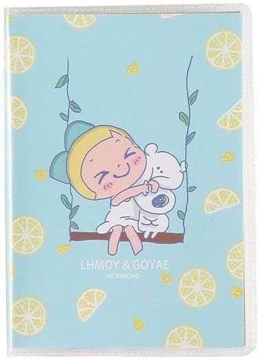 Cute Cartoon PVC Cover Mini Notebook, Portable Lined Journal, Kawaii Small Notepad for Kids Students, Random Cartoon Patterns