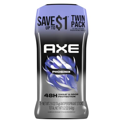 AXE Antiperspirant Deodorant Stick for Men, Phoenix, 2.7 oz, Twin Pack