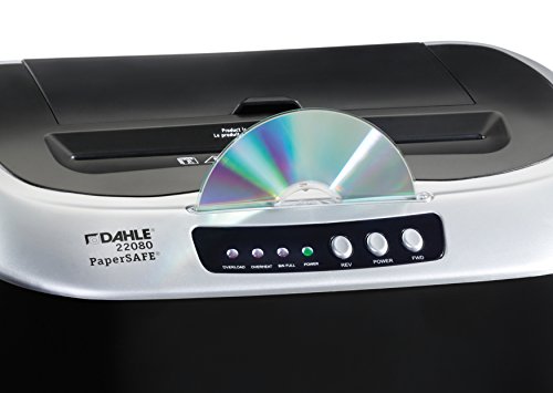 Dahle Papersafe 22080 Auto-Feed Paper Shredder, Oil Free, 80 Sheet Tray, Security Level P-4, Shreds Cds, Credit Cards & Paper Clips #TOP3