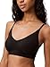 Calvin Klein Invisibles Comfort Lightly Lined Seamless Wireless Triangle Bralette Bra, Black, Medium