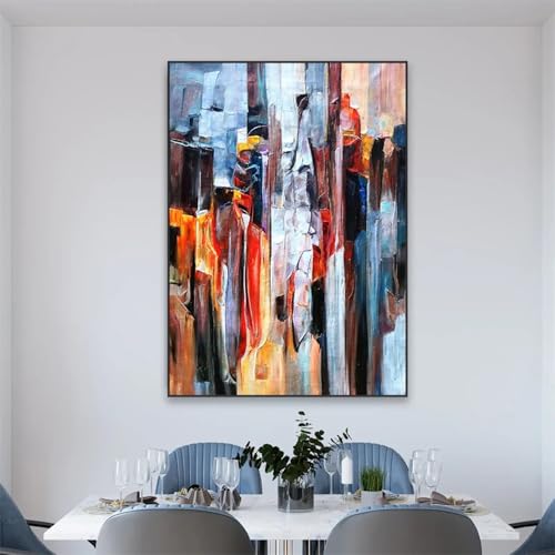 Toile paysage urbain abstrait XINBAO décoration murale de qualité
