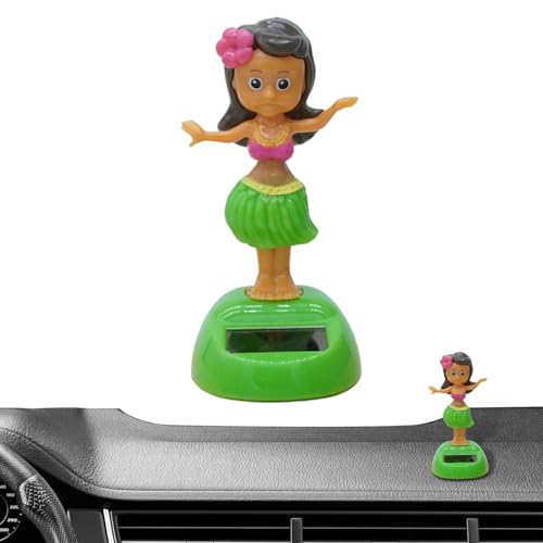 Ornamenti Per Cruscotto Ad Energia Solare - Bambolina Hawaiana, Figura Oscillante | Ornamento Solare Con Gonna In, Decorazione Per Auto Che Scuote, Amanti E Gli App