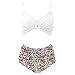 Lot de 2 imprimés Deux Femmes Taille Haute Maillot de Bain Couleur Maillots de Bain Maillot de Bain Push Split Tankini Up Piece Bikini Maillots de Bain Haut De Maillot De Bain