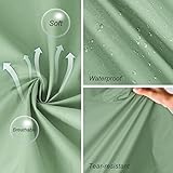 LAMA Womens Long Raincoats with Hood, Waterproof Reusable Packable Rain Coat with Long Sleeves for Adults Womens Ladies, Rain Coat for Bike Moto Riding Hiking Trekking Green - Image 5