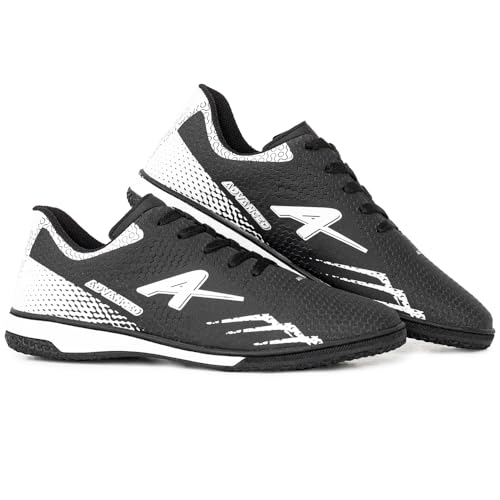 Chuteira Futsal Salão ADVANCED Pro Light Sola Costurada Cor:Preto-Branco;Genero:Masculino;Tamanho:44