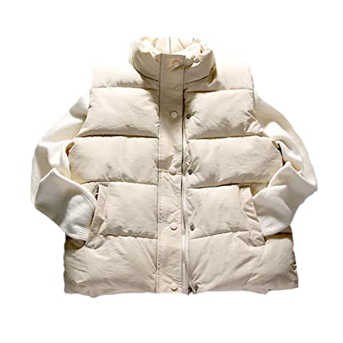 Chaqueta de parkas sin mangas acolchada de algodon con proteccion termica para mujer