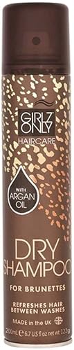 Girlz Only Shampooing sec à l'huile d'argan pour cheveux bruns 200 ml