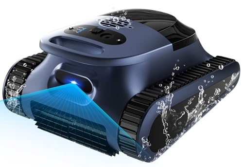 Sat30 Sonar Navigation Pool Vacuum for Inground Above Ground Pools, Climb Stairs Pool Cleaner with 3 Modes, Powerful Suction, Self-Parking, Wall&Waterline Cleaning Pool Robot, Clean Up to 2150 Sq.Ft