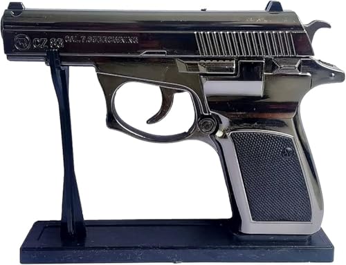 Image of Gun Pistol Lighter Heavy Weight Metal Body Real and Original Like Gun Pistol for Decorative, Smoking Filled with Gas (Z83 Black)