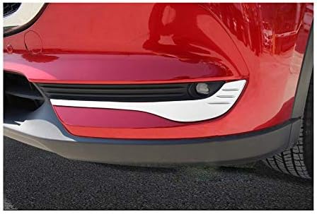 2Pcs ABS Chrome Car Front Fog Light Fog Light Eyebrow Trim Decorate Cover for Mazda CX5 CX-5 2017 2018 2019 2020 2021